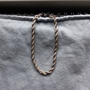 7" sterling silver rope bracelet